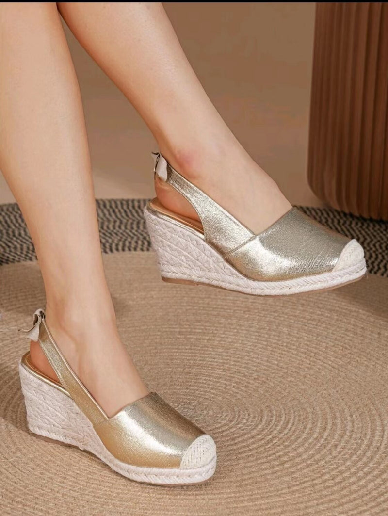 Gold Espadrille