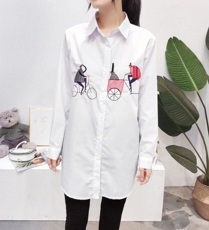 Cotton Embroidery Shirt