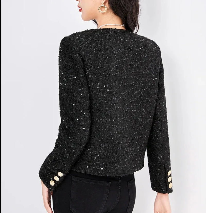 Sequined Tweed Jacket