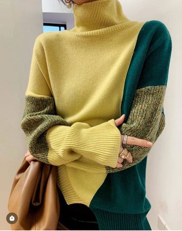 Color Spliced Sweater