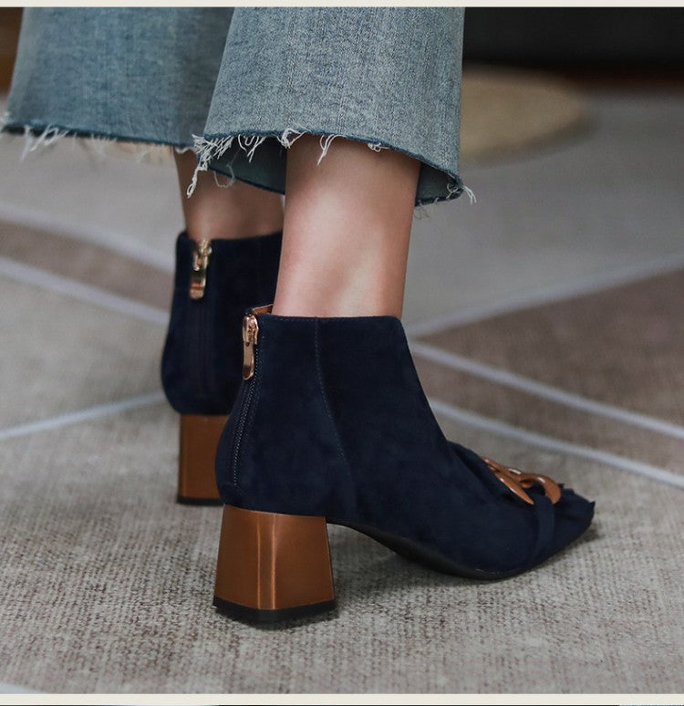 Top Suede Fringe Boots