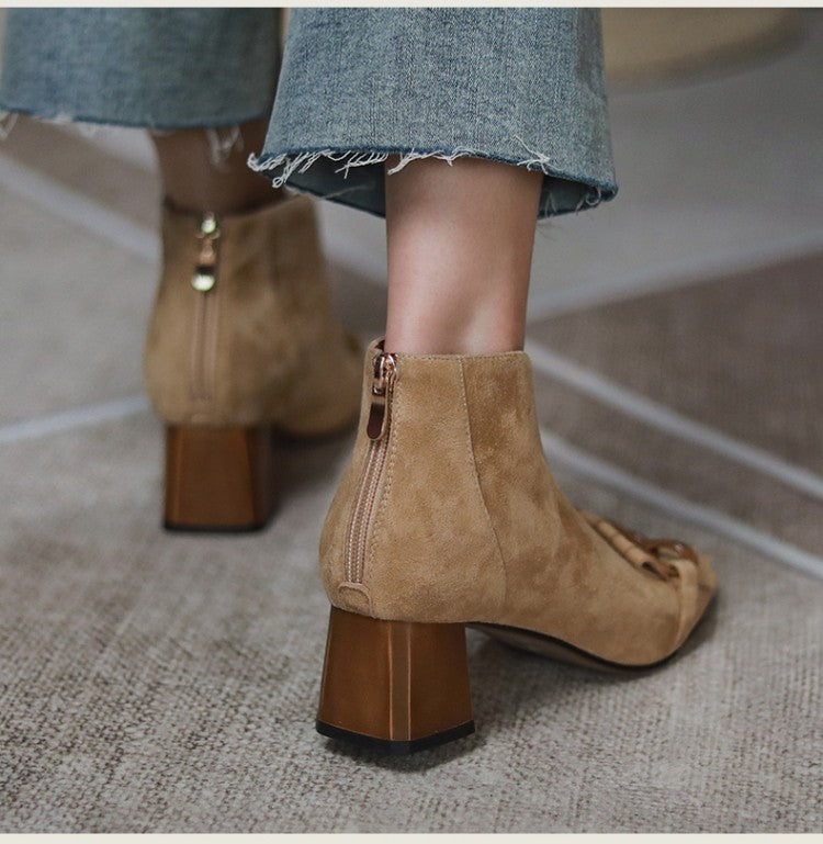 Top Suede Fringe Boots