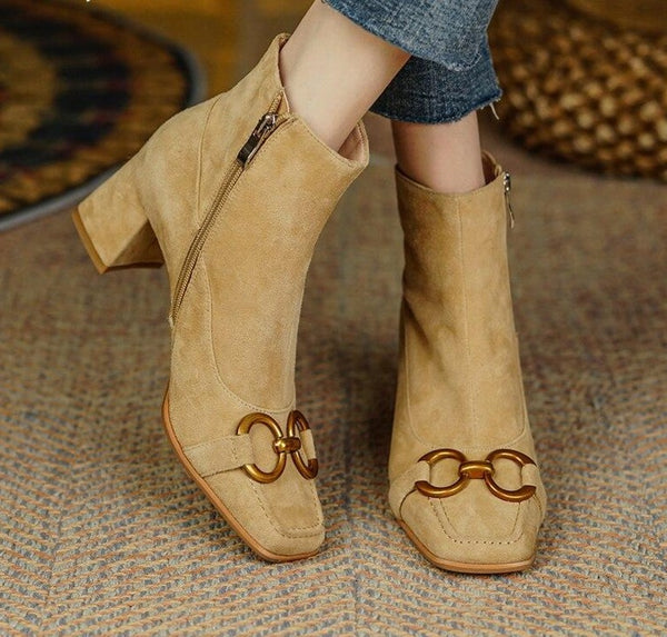 Abby Suede Ankle Boots