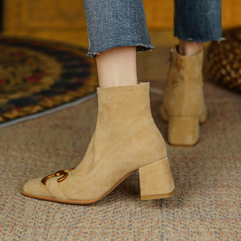 Abby Suede Ankle Boots